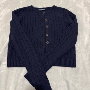 navy blue cashmere brandy melville cardigan